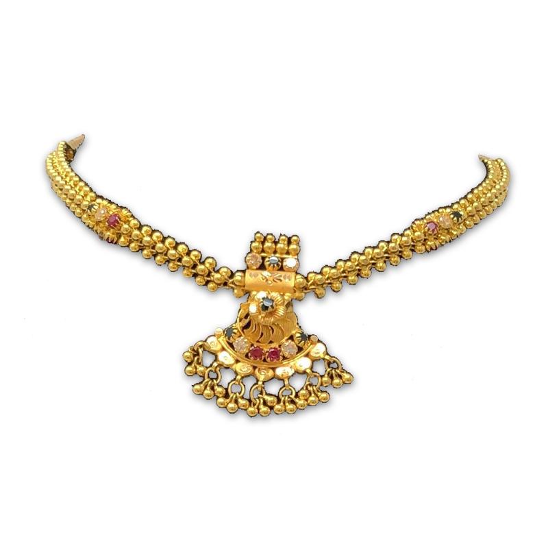 Gold necklace design within on sale 15gm